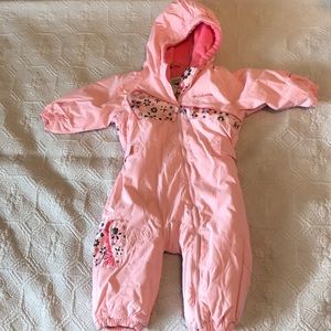 Cute baby Columbia snow bodysuit